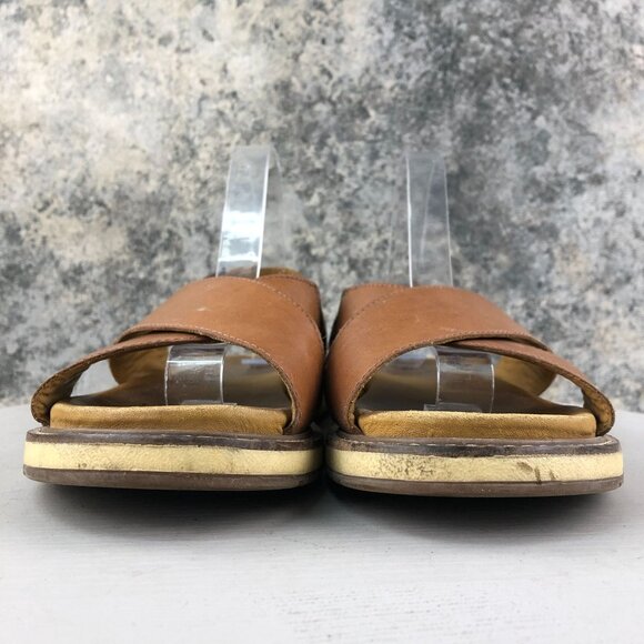 Keen Women's 9 Lana Brown Leather Open Toe Criss Cross Slingback Sandals FAIR - Picture 2 of 14